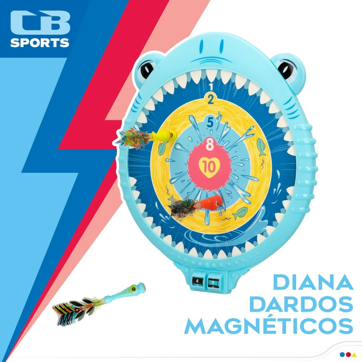 måltavla Colorbaby Barn Magnetic Haj 25,5 x 30,5 x 2 cm (6 antal) - 5