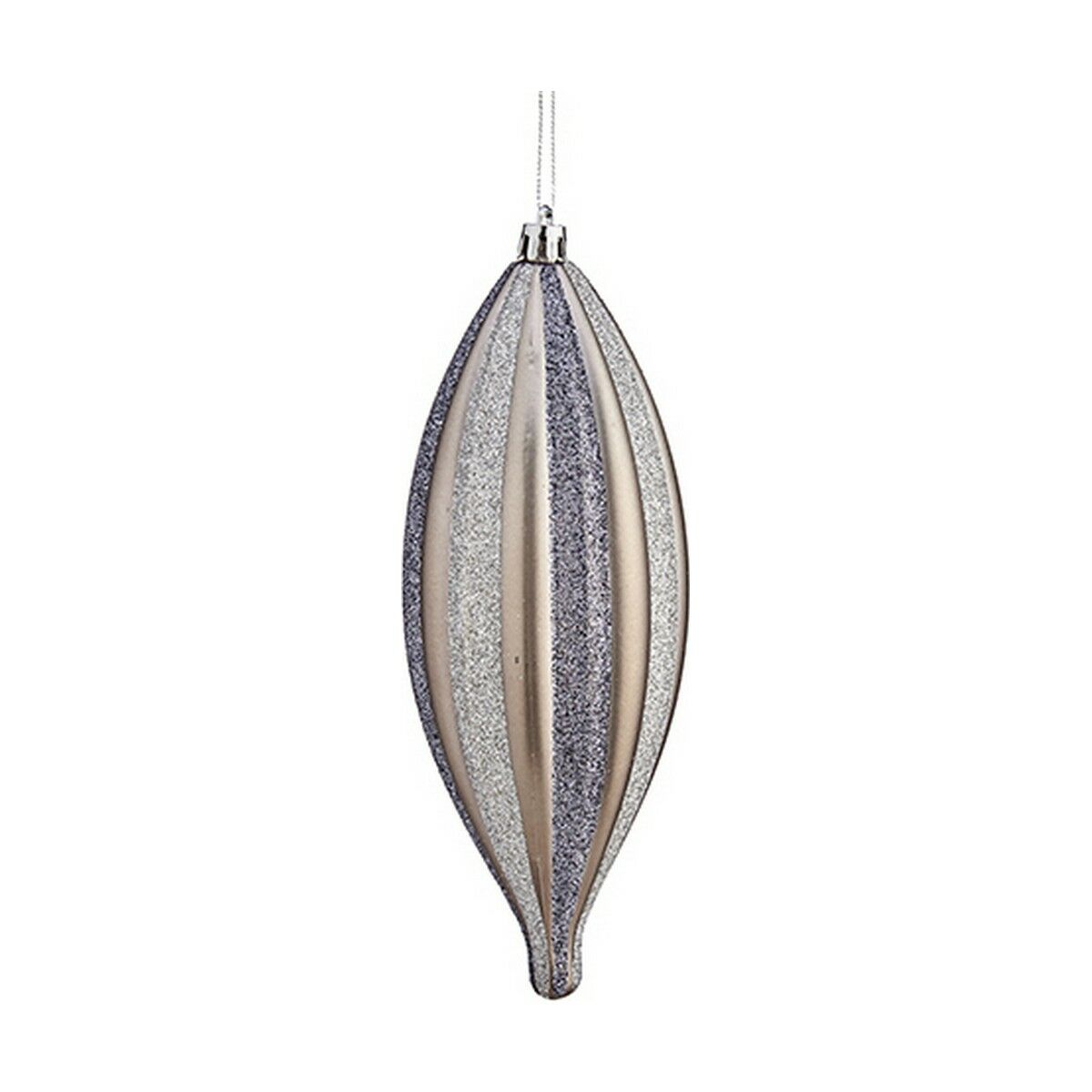 Julgranskula Krist+ Silvrig PVC 8,5 x 19 x 3 cm Avlång