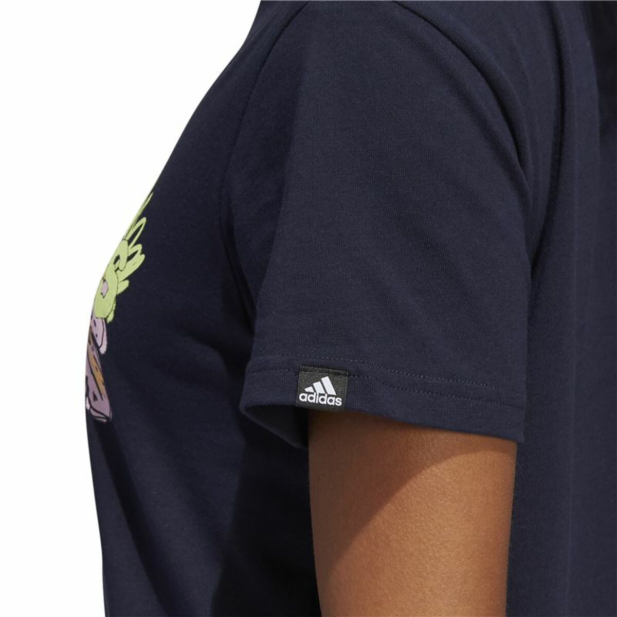 T-shirt med kortärm Dam Adidas Farm Print Graphic Mörkblå - 5