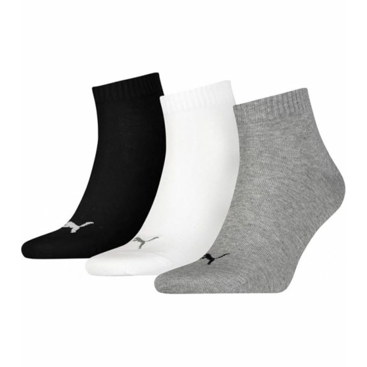 Sportstrumpor Puma QUARTER PLAIN 3P 701230337 882 Grå 3 par