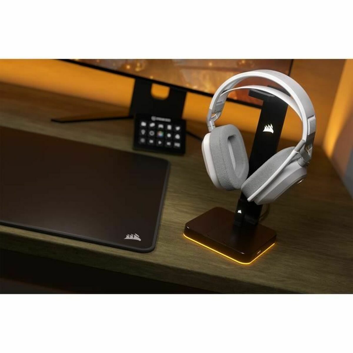 Hörlurar med Mikrofon Corsair CA-9011296-EU Vit Multicolour - 2