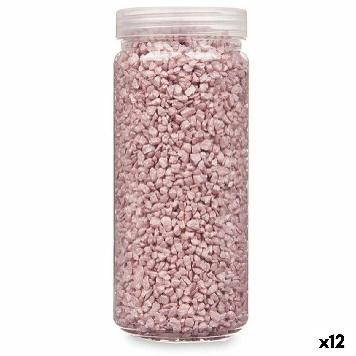 Dekorativa stenar Gift Decor Rosa 2 - 5 mm 700 g 6,5 x 15,5 x 6,5 cm 6,2 x 15,3 x 6,2 cm (12 antal)