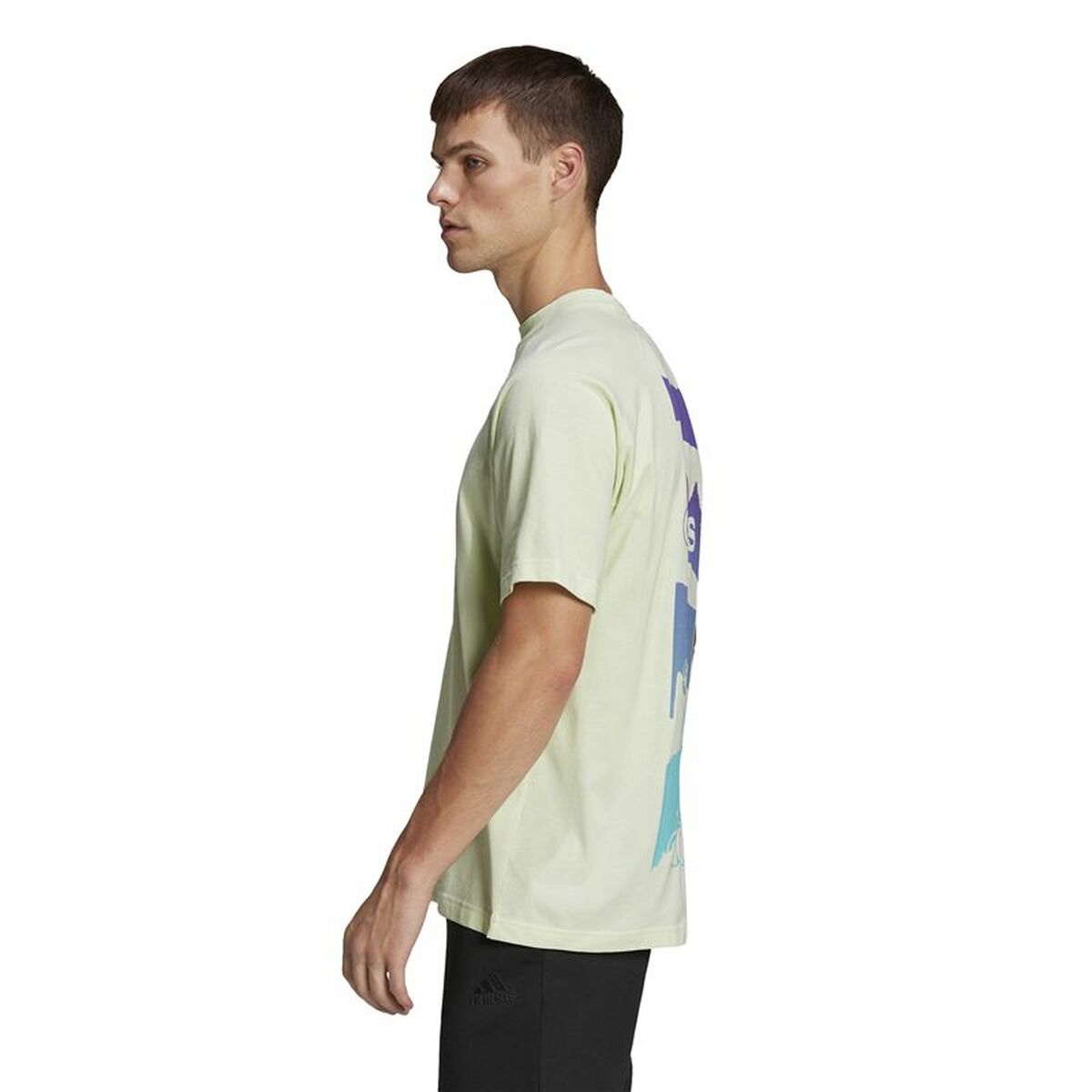 T-shirt med kortärm Herr Adidas Essentials Brandlove Gul - 3
