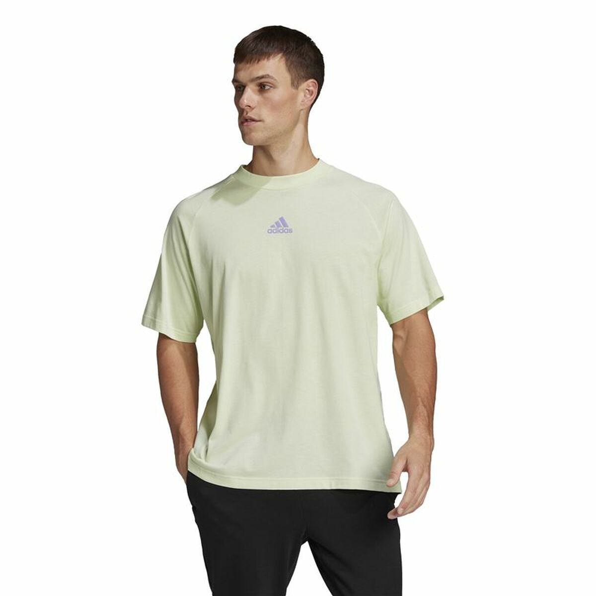 T-shirt med kortärm Herr Adidas Essentials Brandlove Gul - 7