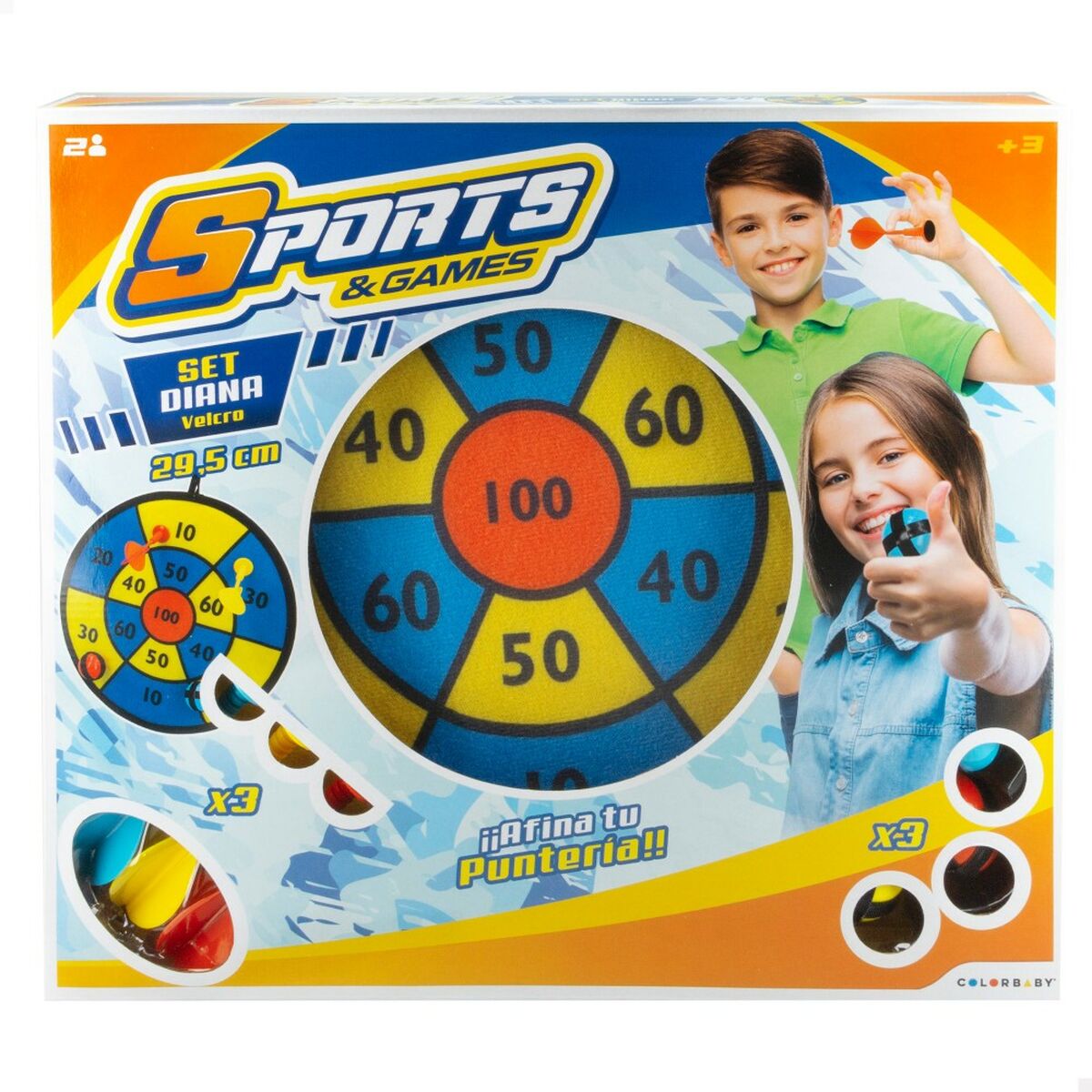 Måltavla kardborre med boll Colorbaby Ø 29,5 cm (12 antal) - 6