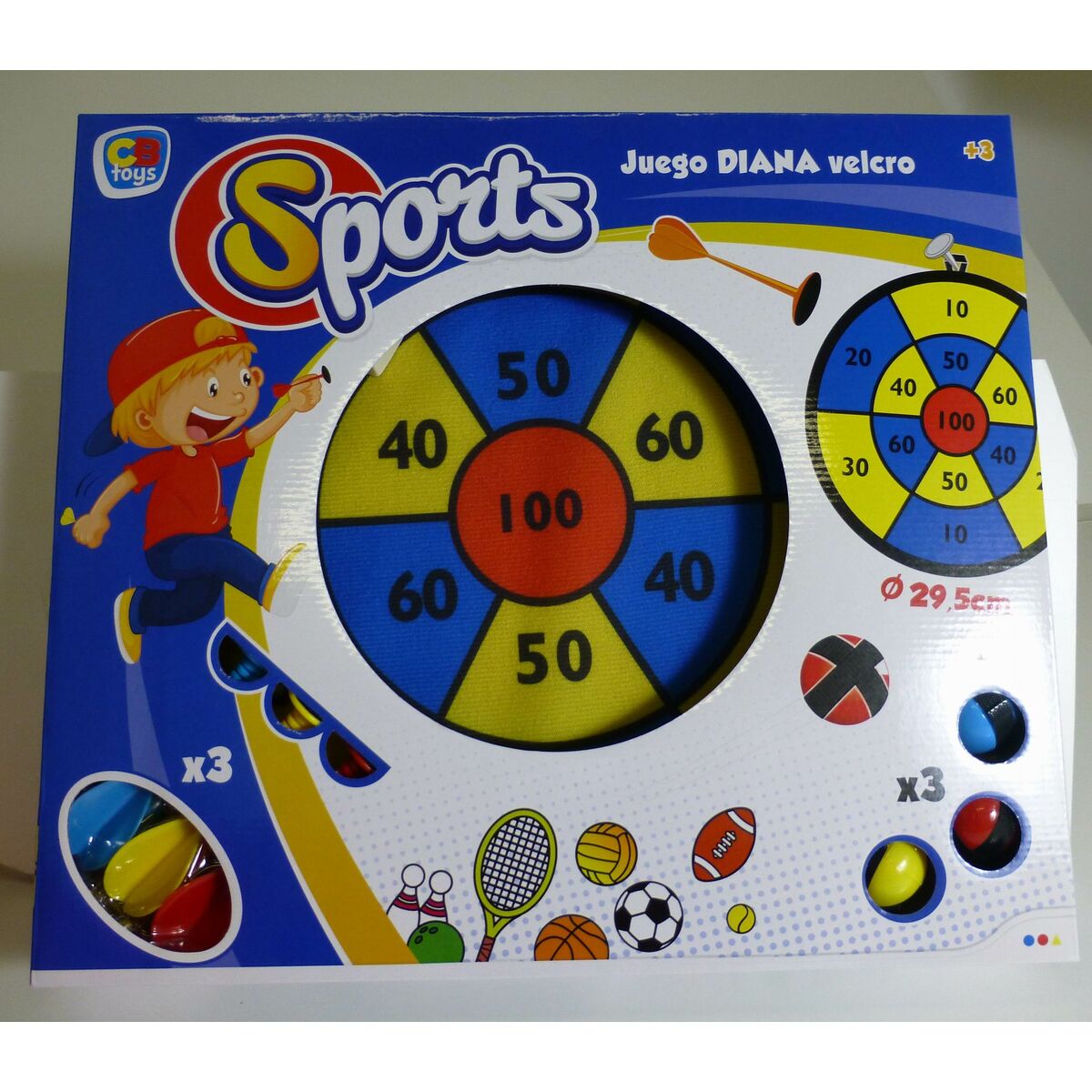 Måltavla kardborre med boll Colorbaby Ø 29,5 cm (12 antal) - 9