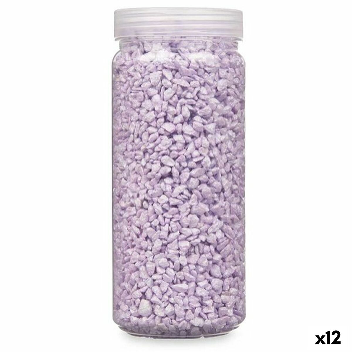 Dekorativa stenar Gift Decor Lila 2 - 5 mm 700 g 6,5 x 15,5 x 6,5 cm 6,2 x 15,3 x 6,2 cm (12 antal)