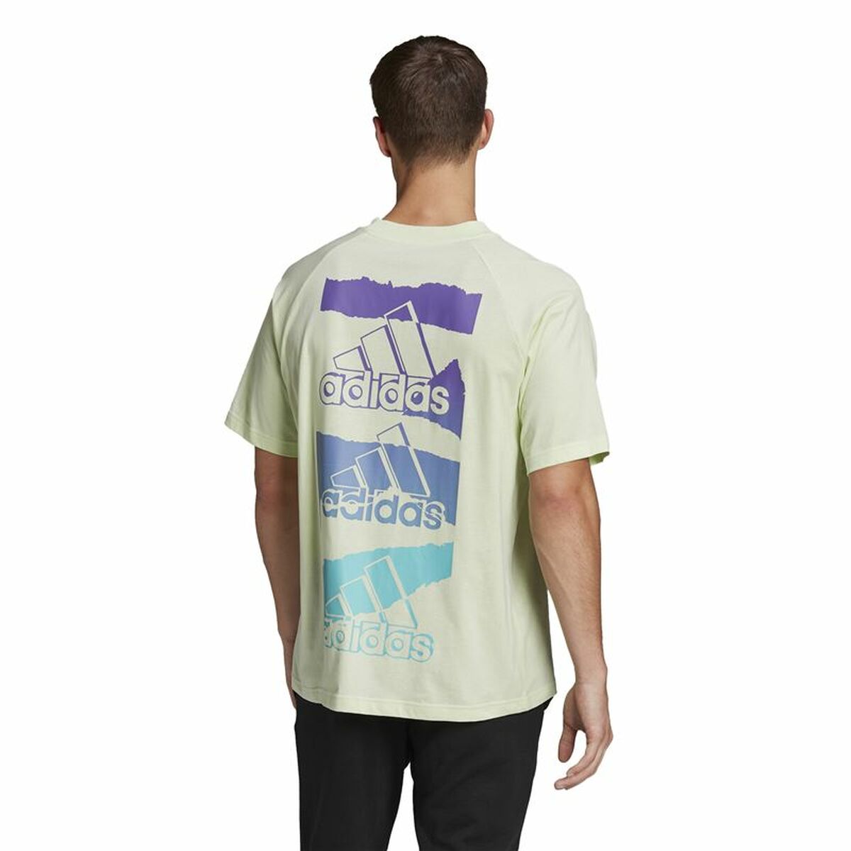 T-shirt med kortärm Herr Adidas Essentials Brandlove Gul - 2
