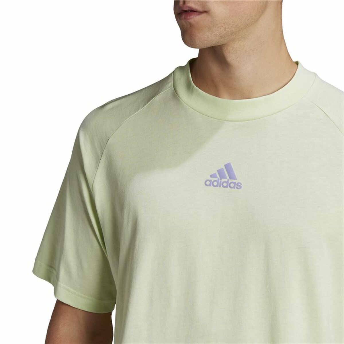 T-shirt med kortärm Herr Adidas Essentials Brandlove Gul - 4