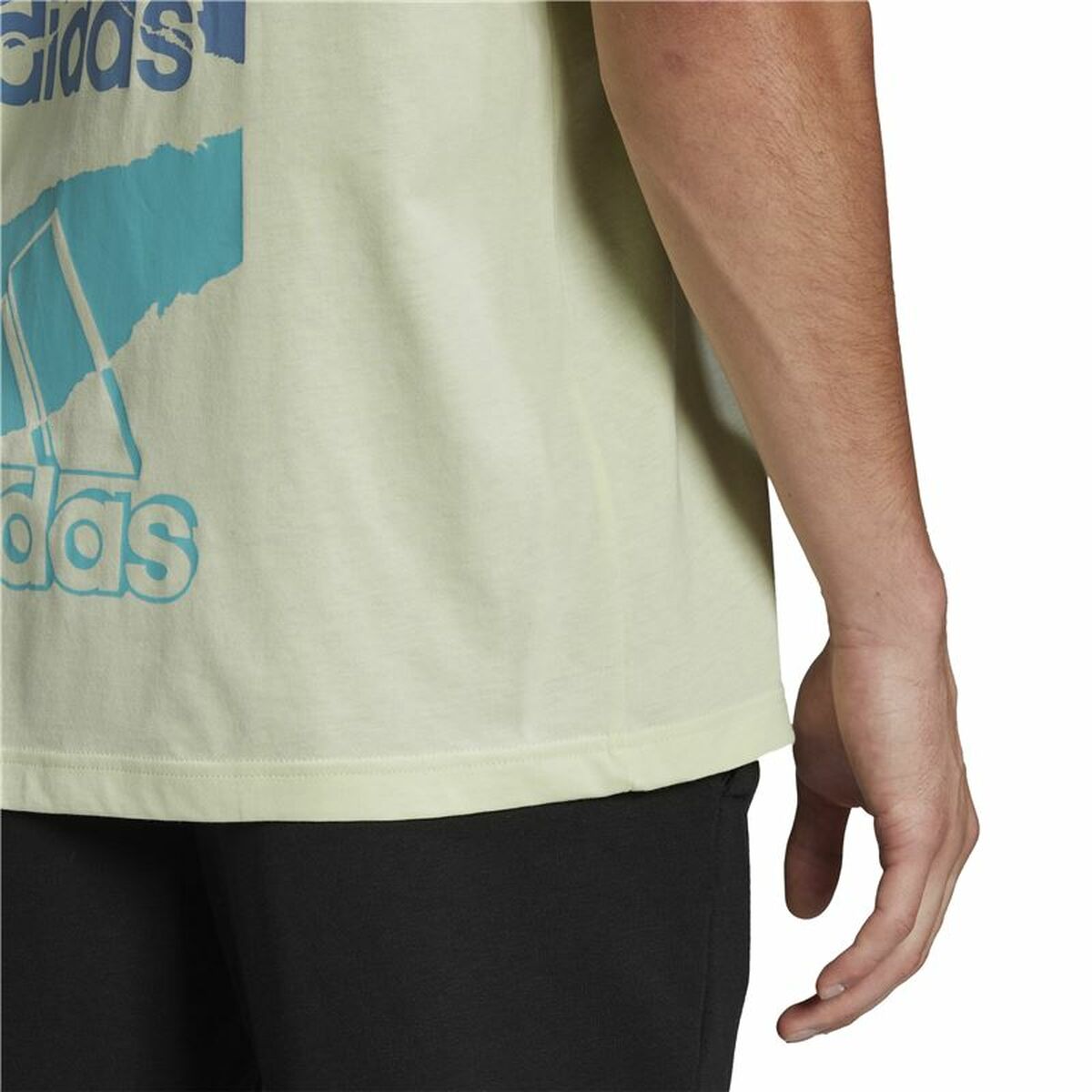 T-shirt med kortärm Herr Adidas Essentials Brandlove Gul - 6