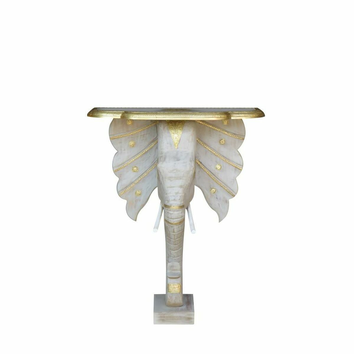 Mottagare DKD Home Decor Vit Grå Gyllene 80 x 30 x 96 cm Elefant - 9