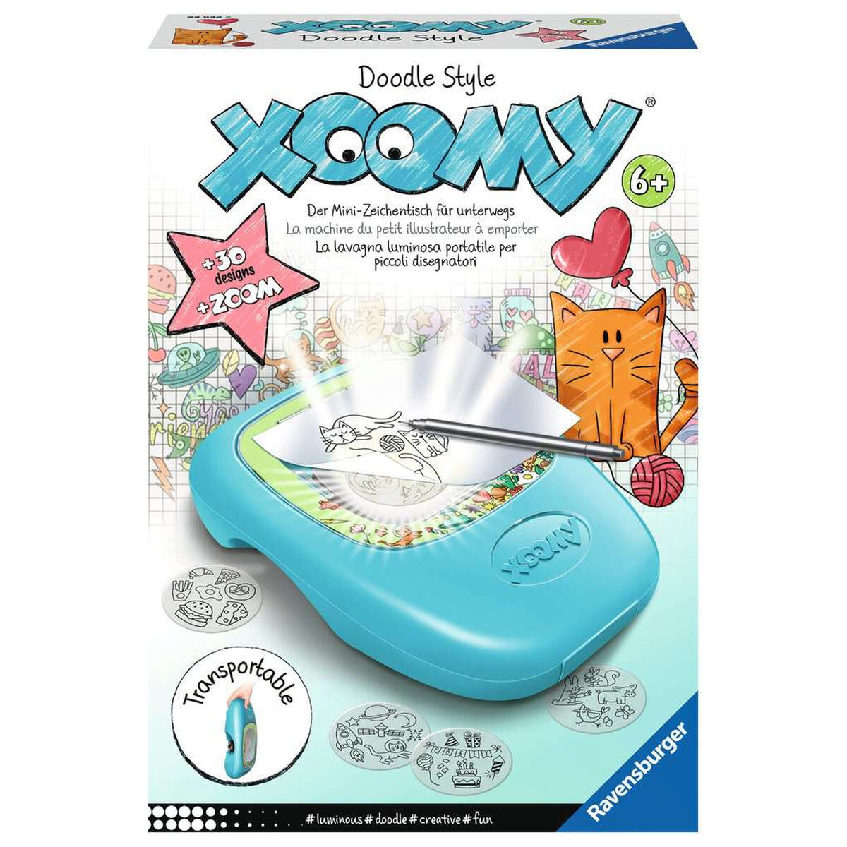 Design Ritningar Xoomy Ravensburger Doodle Style Blå 1 Delar - 4