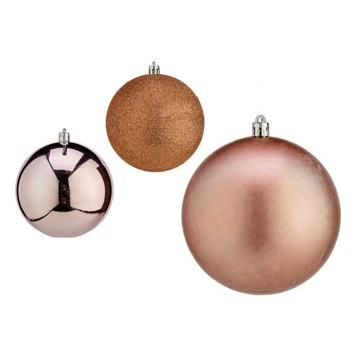 Julgranskulor Krist+ Rosa Plast Ø 10 cm 6 antal