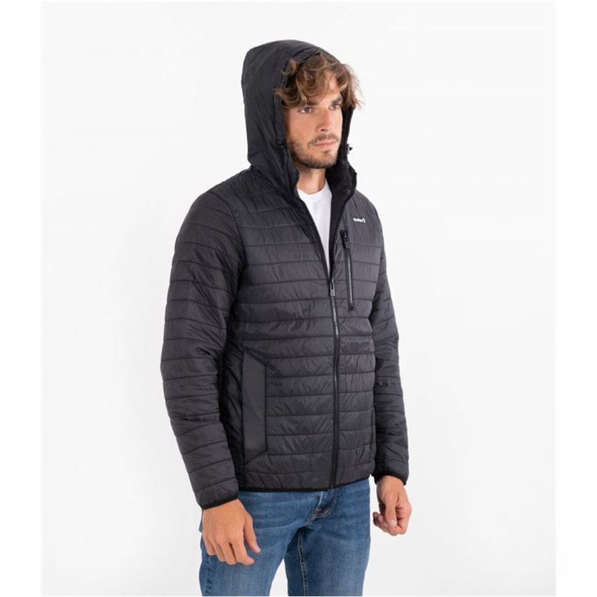 Träningsjacka Herr Hurley  Balsam Quilted Packable Svart - 2