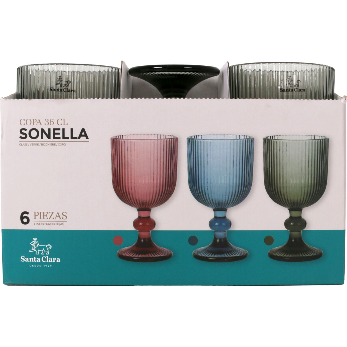 Champagneglas Santa Clara Sonella Grön (36 antal) - 3