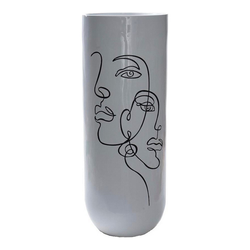 Vas DKD Home Decor Abstrakt Vit Harts Modern (35 x 35 x 90 cm)