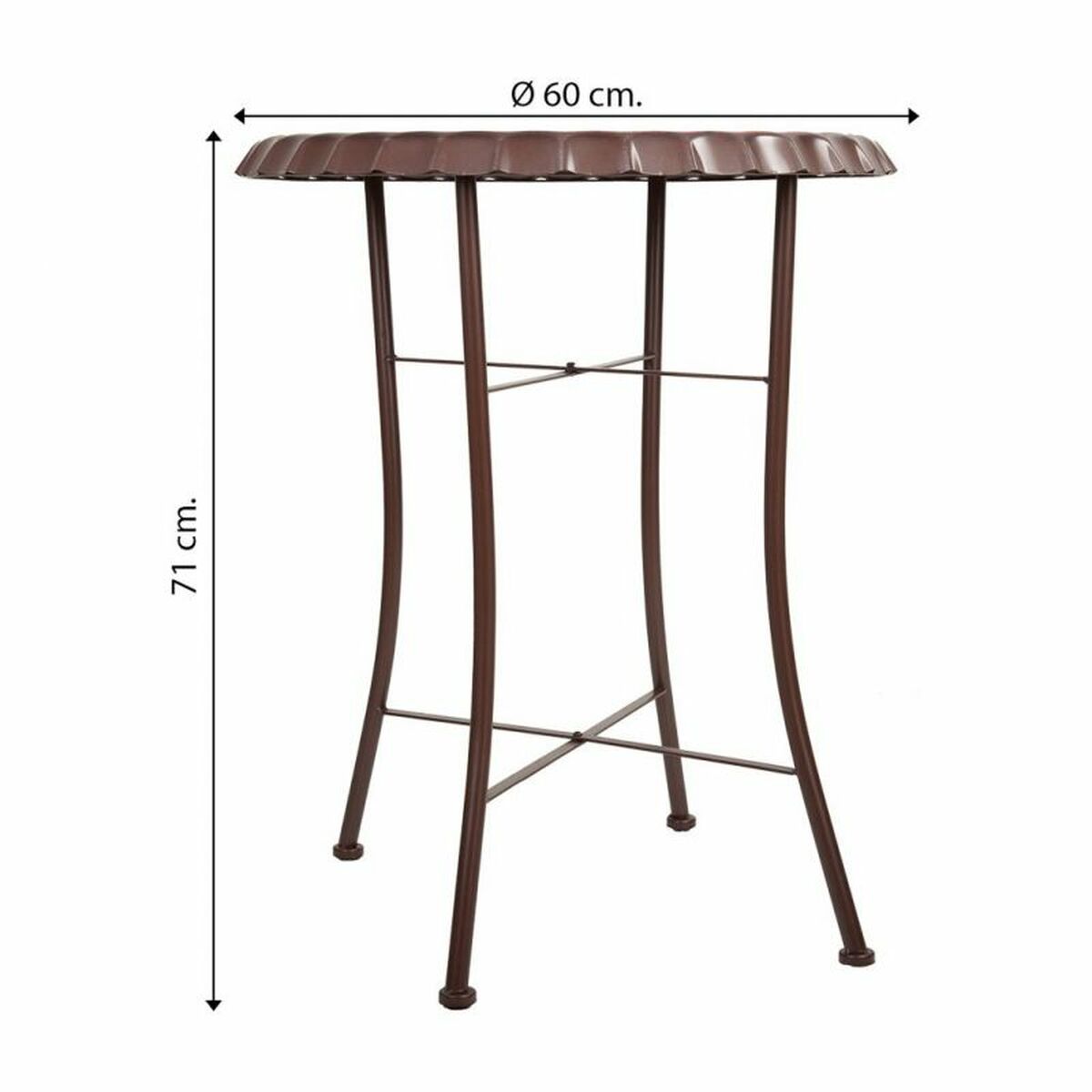 Bord Alexandra House Living Vit 60 x 71 x 60 cm - 5