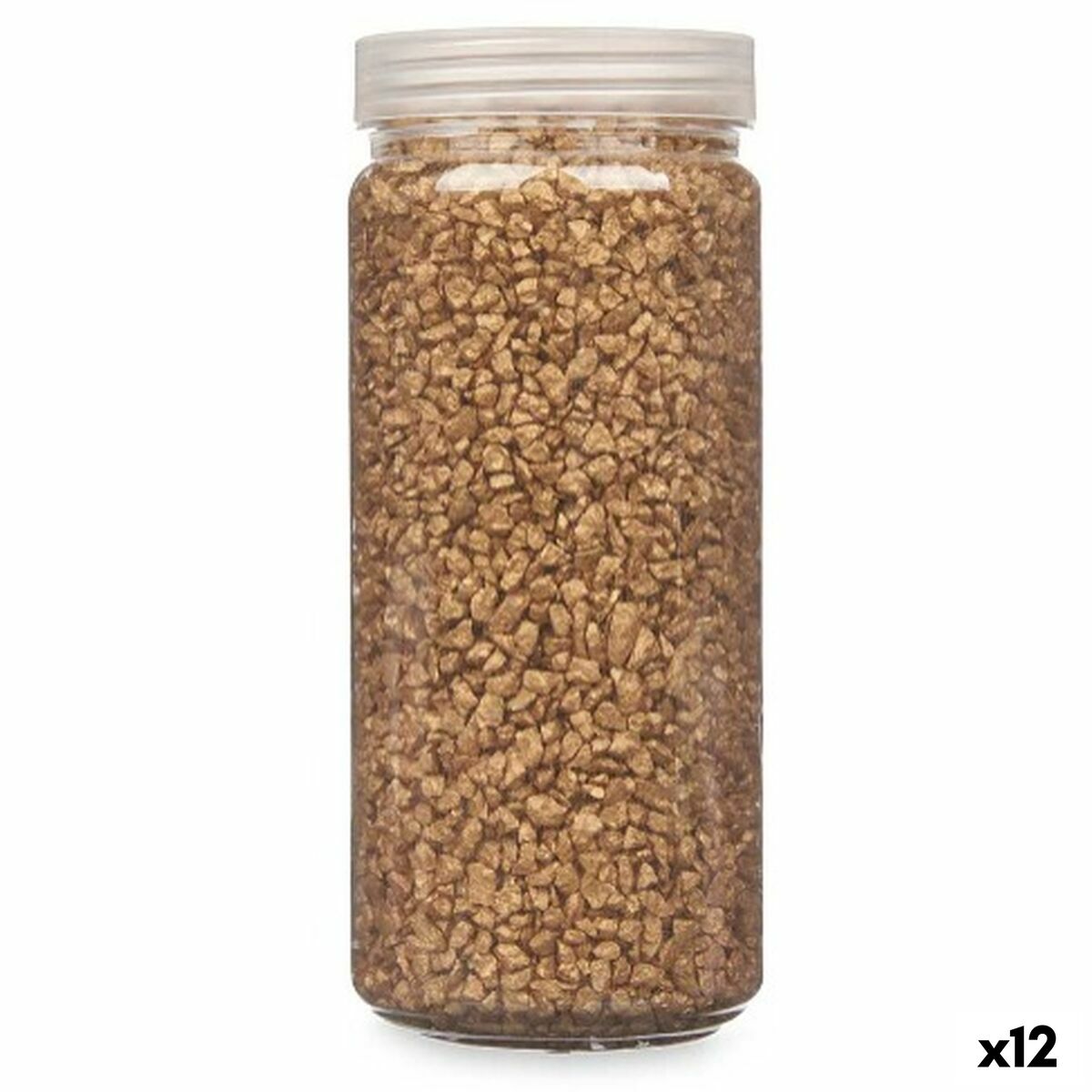 Dekorativa stenar Gift Decor Gyllene 2 - 5 mm 700 g 6,5 x 15,5 x 6,5 cm 6,2 x 15,3 x 6,2 cm 6,5 x 15,8 x 6,5 cm (12 antal)