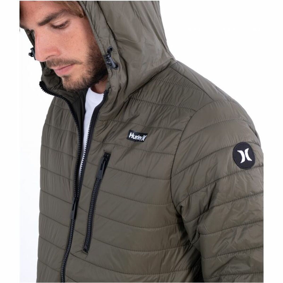Träningsjacka Herr Hurley  Balsam Quilted Packable Grön - 3