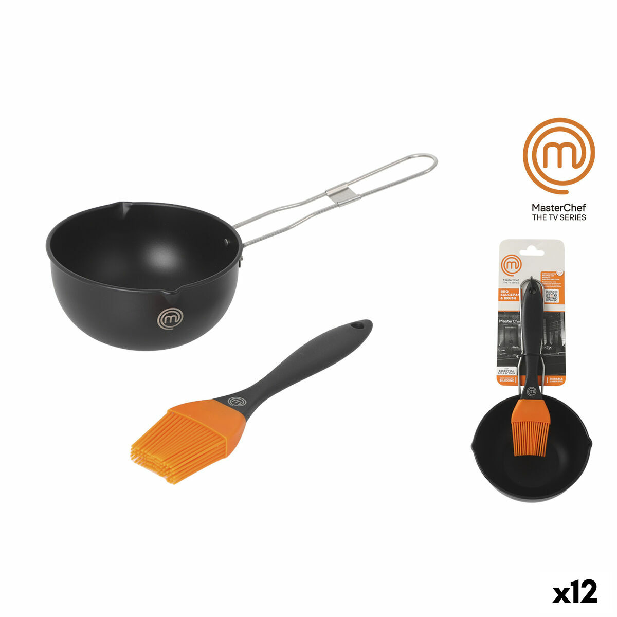 Set med Redskap för Barbecue MasterChef 11,5 X 6 cm Pensel (12 antal)