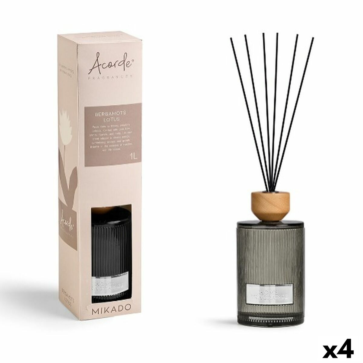 Parfympinnar Acorde BERGAMOTS LOTUS 1 L (4 antal)