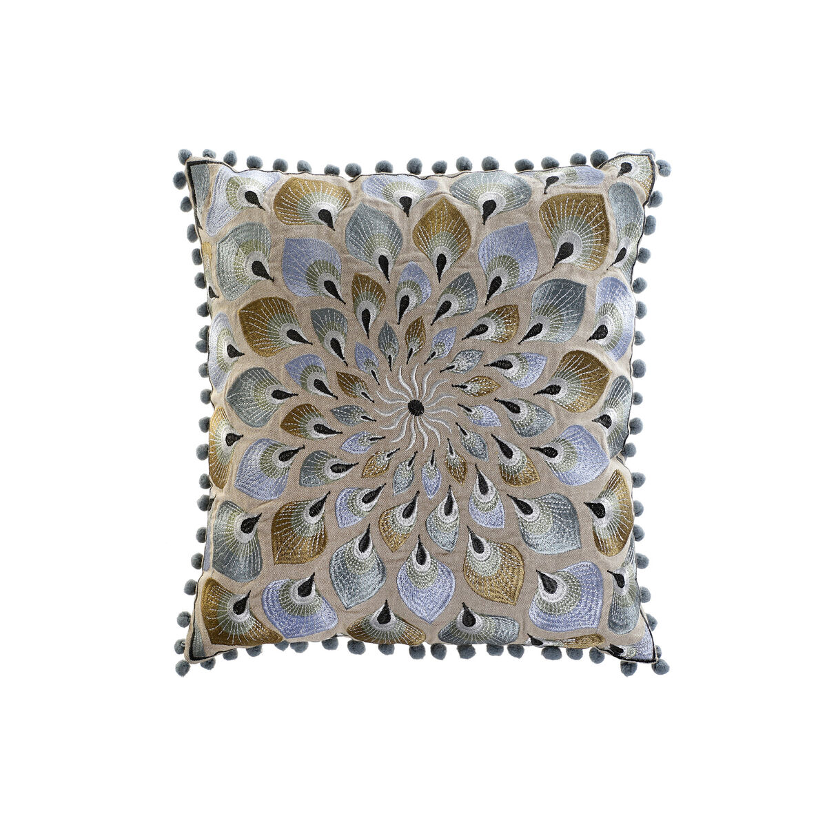 Kudde DKD Home Decor 40 x 15 x 40 cm Beige Blå