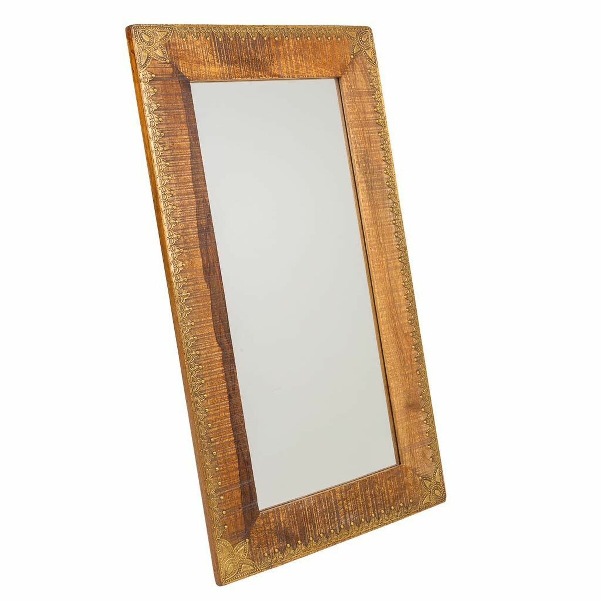 Väggspegel Alexandra House Living Brun 1 x 88 x 49 cm Rektangulär