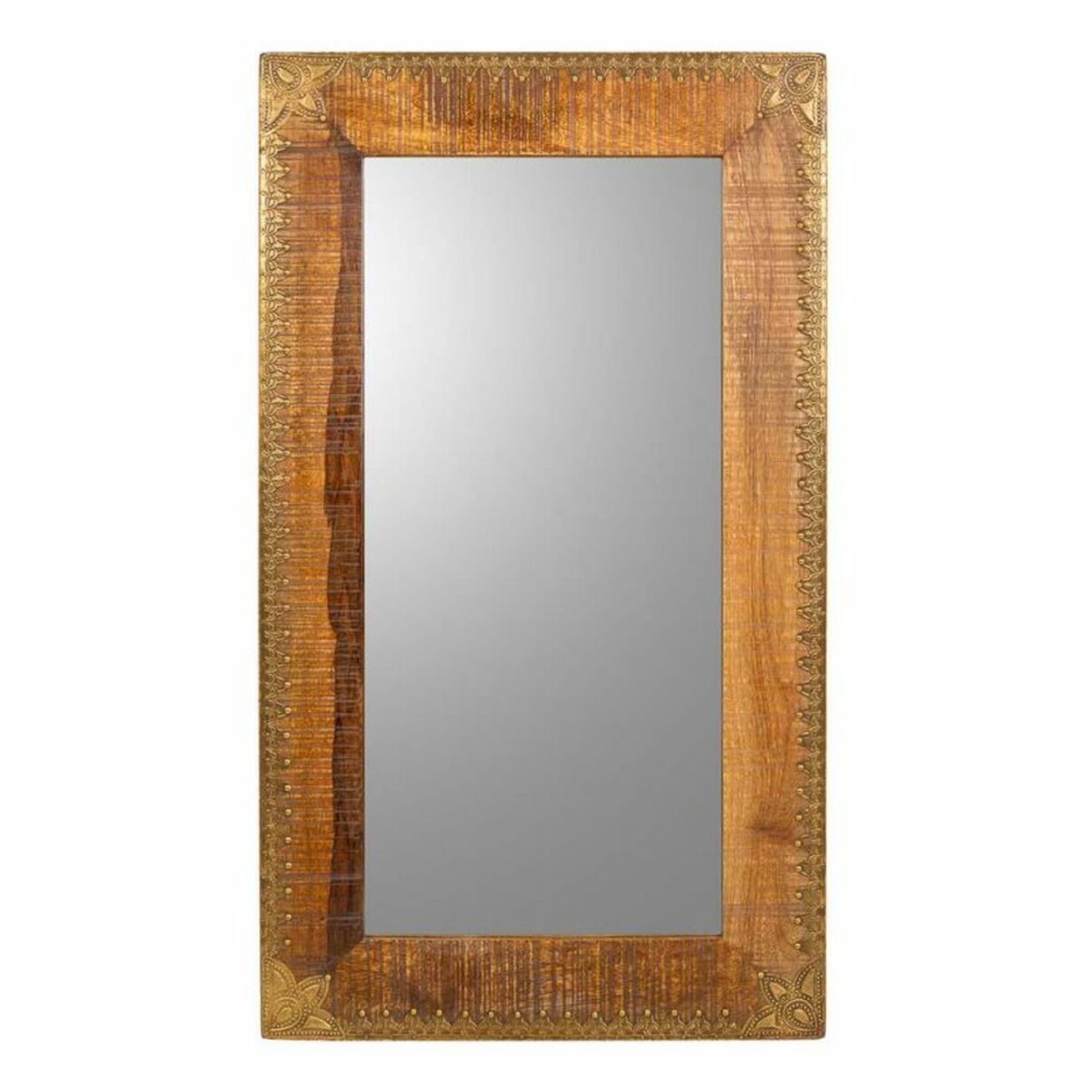 Väggspegel Alexandra House Living Brun 1 x 88 x 49 cm Rektangulär - 2