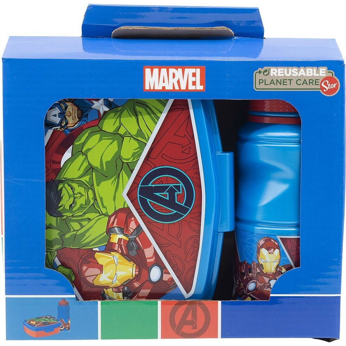 Skål med vattenflaska The Avengers CZ11275 380 ml 17 cm Plast - 3