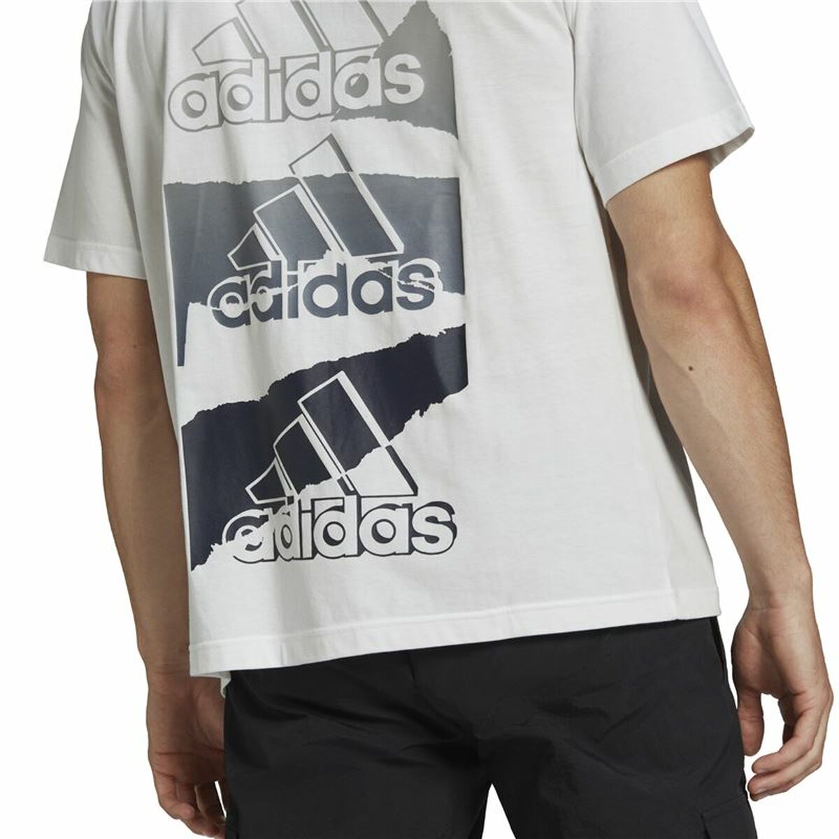 T-shirt med kortärm Herr Adidas Essentials Brandlove Vit - 6