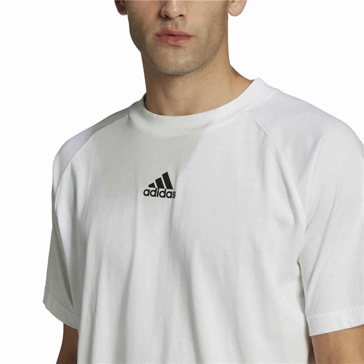 T-shirt med kortärm Herr Adidas Essentials Brandlove Vit - 5
