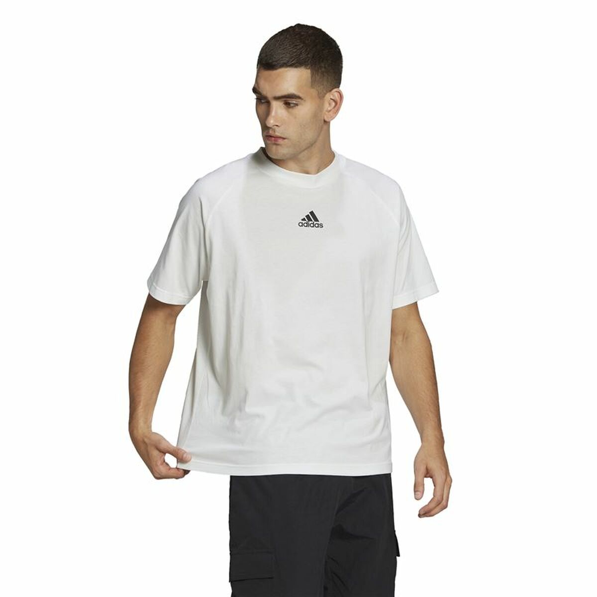 T-shirt med kortärm Herr Adidas Essentials Brandlove Vit - 8