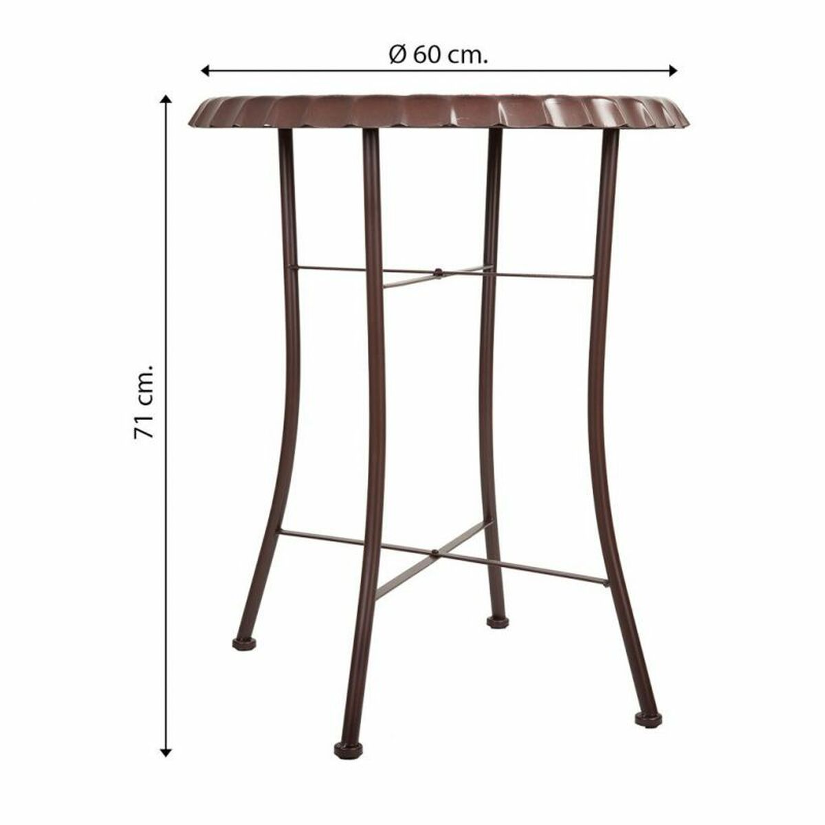 Bord Alexandra House Living Vit 60 x 71 x 60 cm - 5