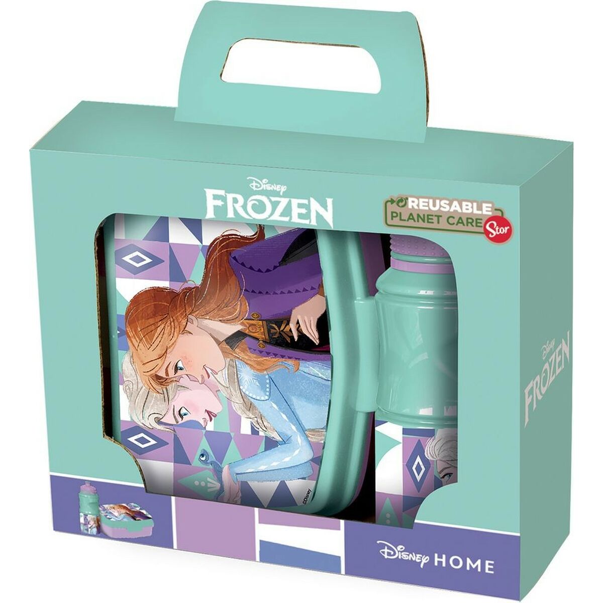 Skål med vattenflaska Frozen CZ11276 380 ml 17 cm Plast - 2