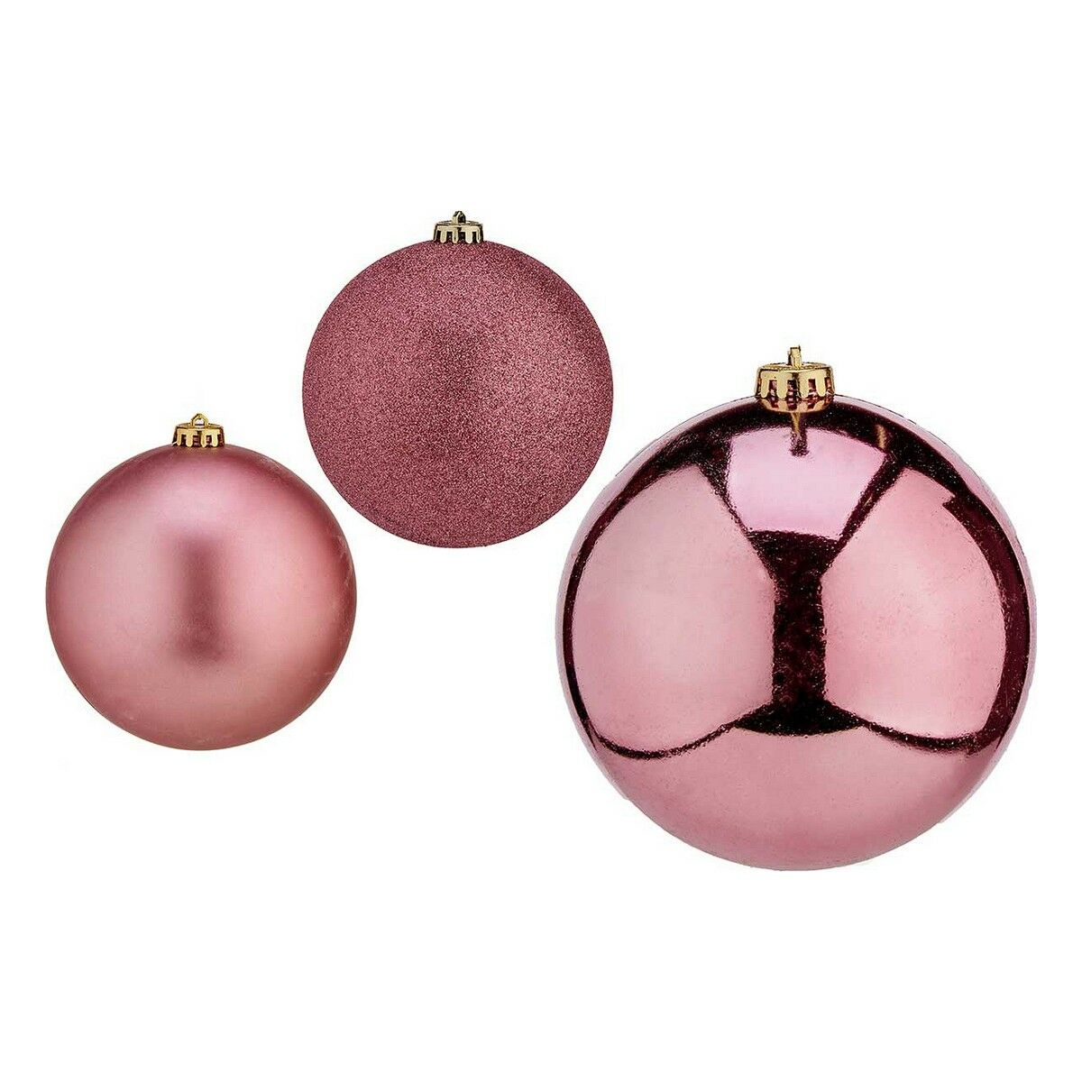 Julgranskulor Krist+ Rosa PVC Ø 10 cm 6 antal