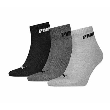 Sportstrumpor Puma QUARTER PLAIN 3P 701225904 003 Grå 3 par