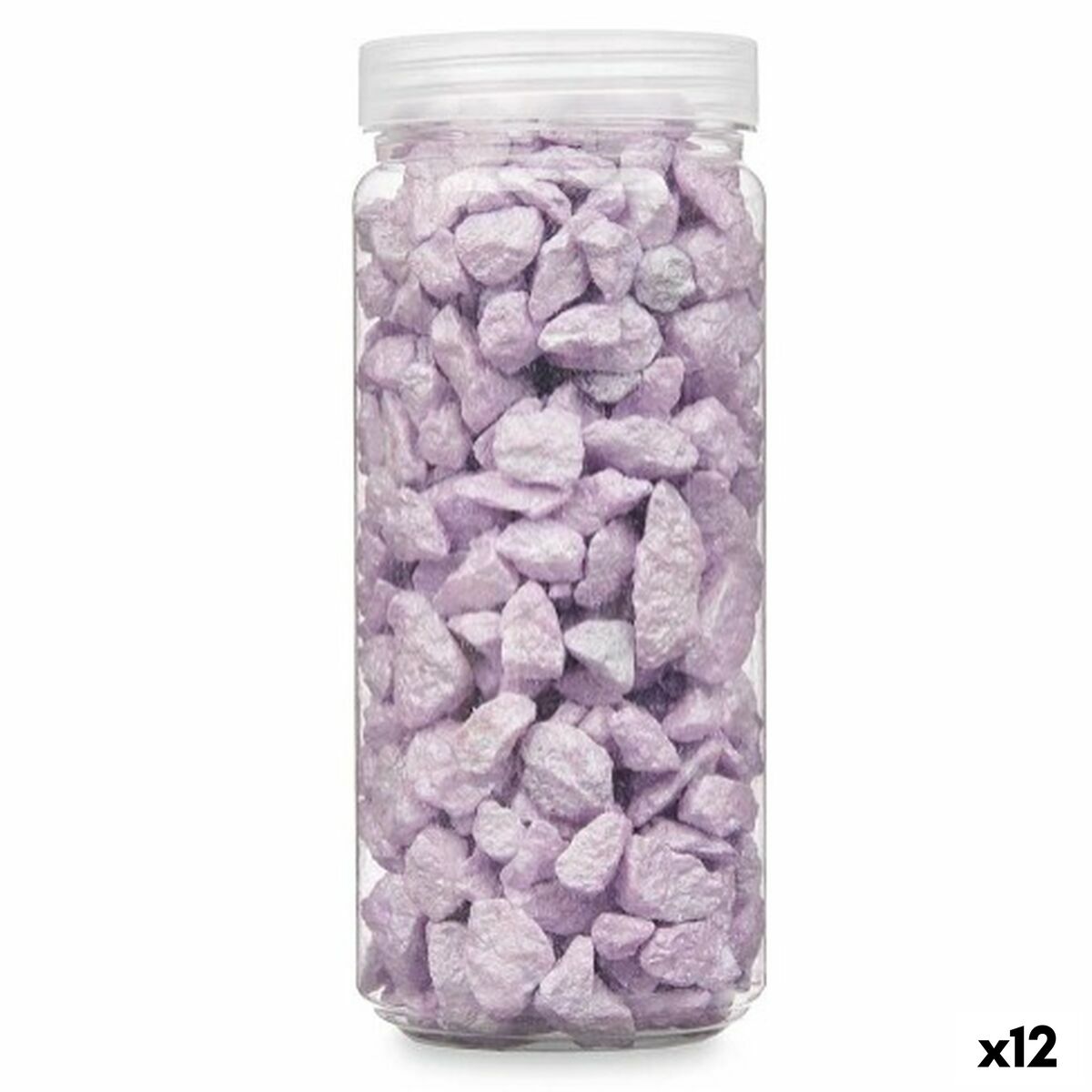 Dekorativa stenar Gift Decor Lila 10 - 20 mm 700 g 6,2 x 15,3 x 6,2 cm 6,5 x 15,8 x 6,5 cm (12 antal)