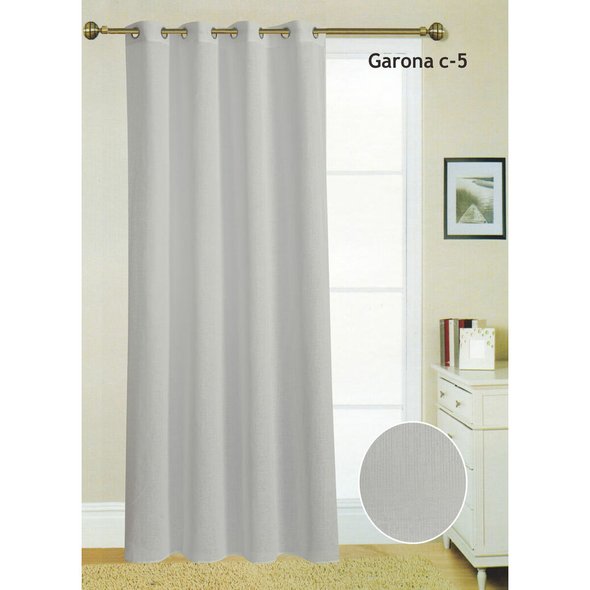 Gardin Hosteline GARONA Grå 140 x 260 cm - 2