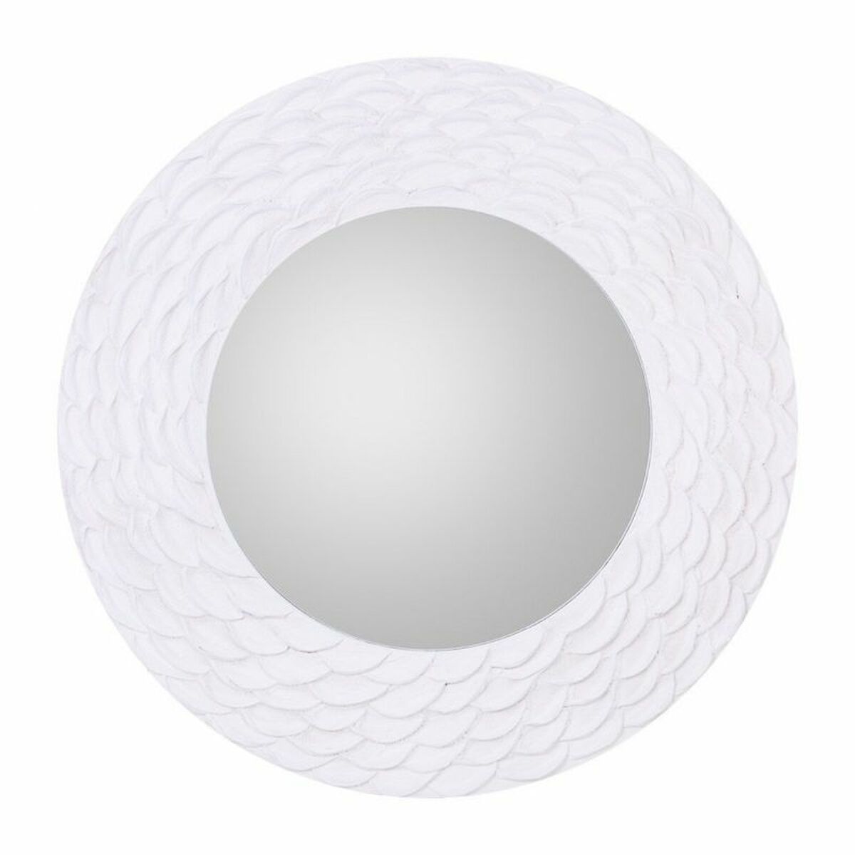 Väggspegel Alexandra House Living Vit 80 x 2 x 80 cm Cirklar - 2
