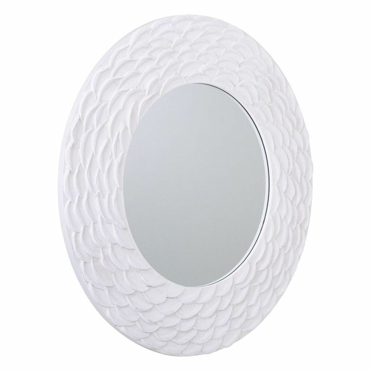 Väggspegel Alexandra House Living Vit 80 x 2 x 80 cm Cirklar