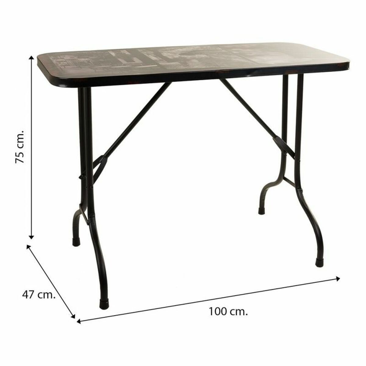 Bord Alexandra House Living Svart 45 x 75 x 100 cm - 6