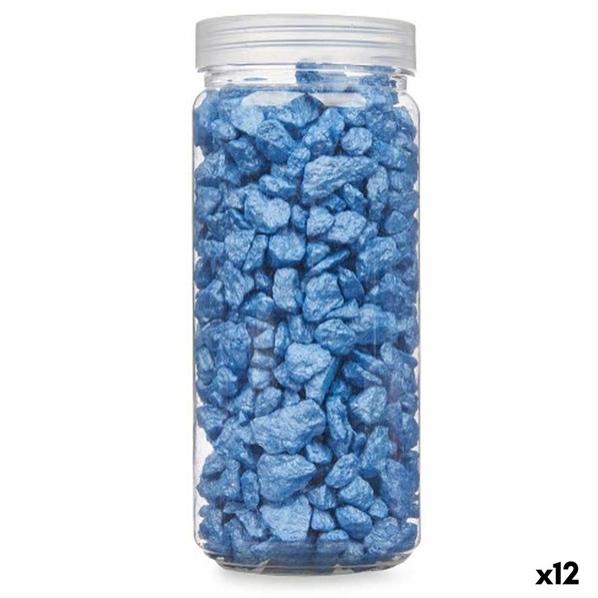 Dekorativa stenar Gift Decor Blå 10 - 20 mm 700 g 6,2 x 15,3 x 6,2 cm 6,5 x 15,8 x 6,5 cm (12 antal)