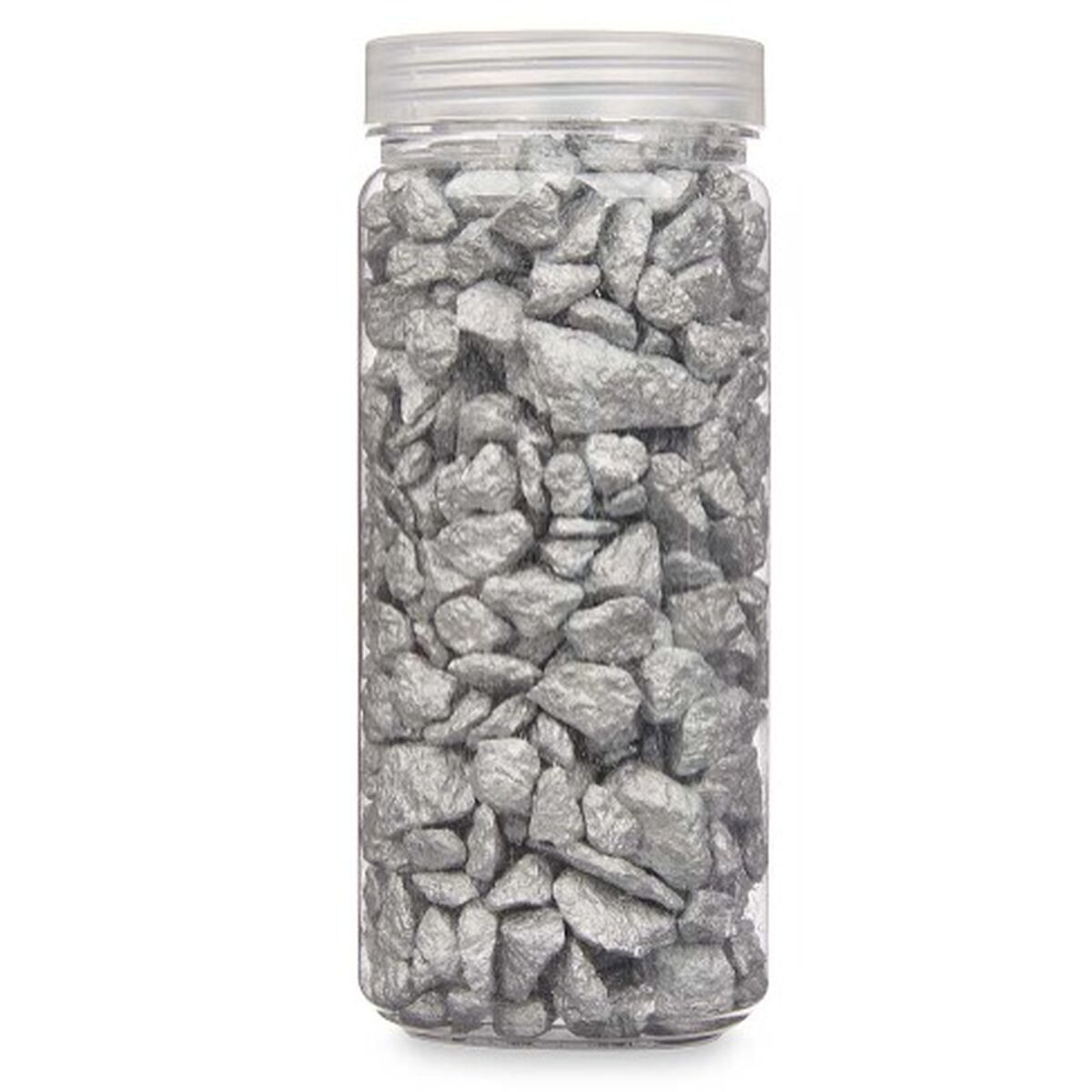 Dekorativa stenar Gift Decor Silvrig 10 - 20 mm 700 g 6,2 x 15,3 x 6,2 cm 6,5 x 15,8 x 6,5 cm (12 antal) - 2