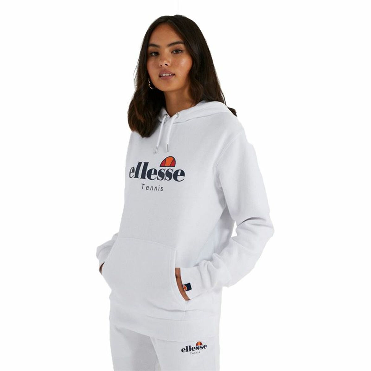 Tröja med huva Dam Ellesse Ascellare Vit - 5