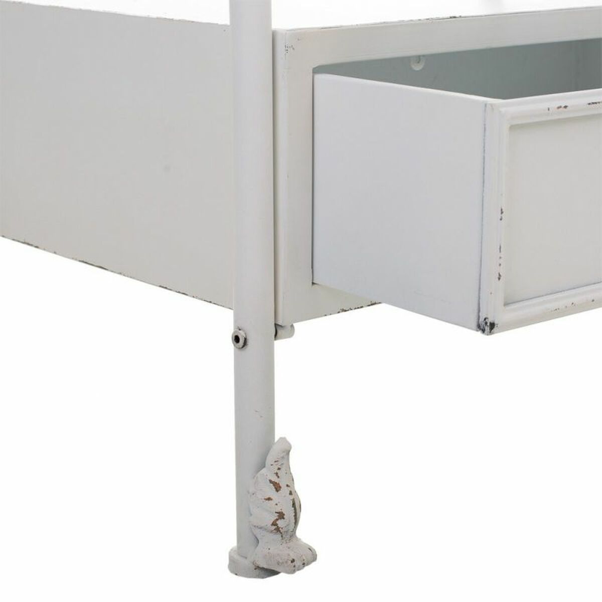 Fristående spegel Alexandra House Living Vit Järn 38 x 184 x 65 cm - 4