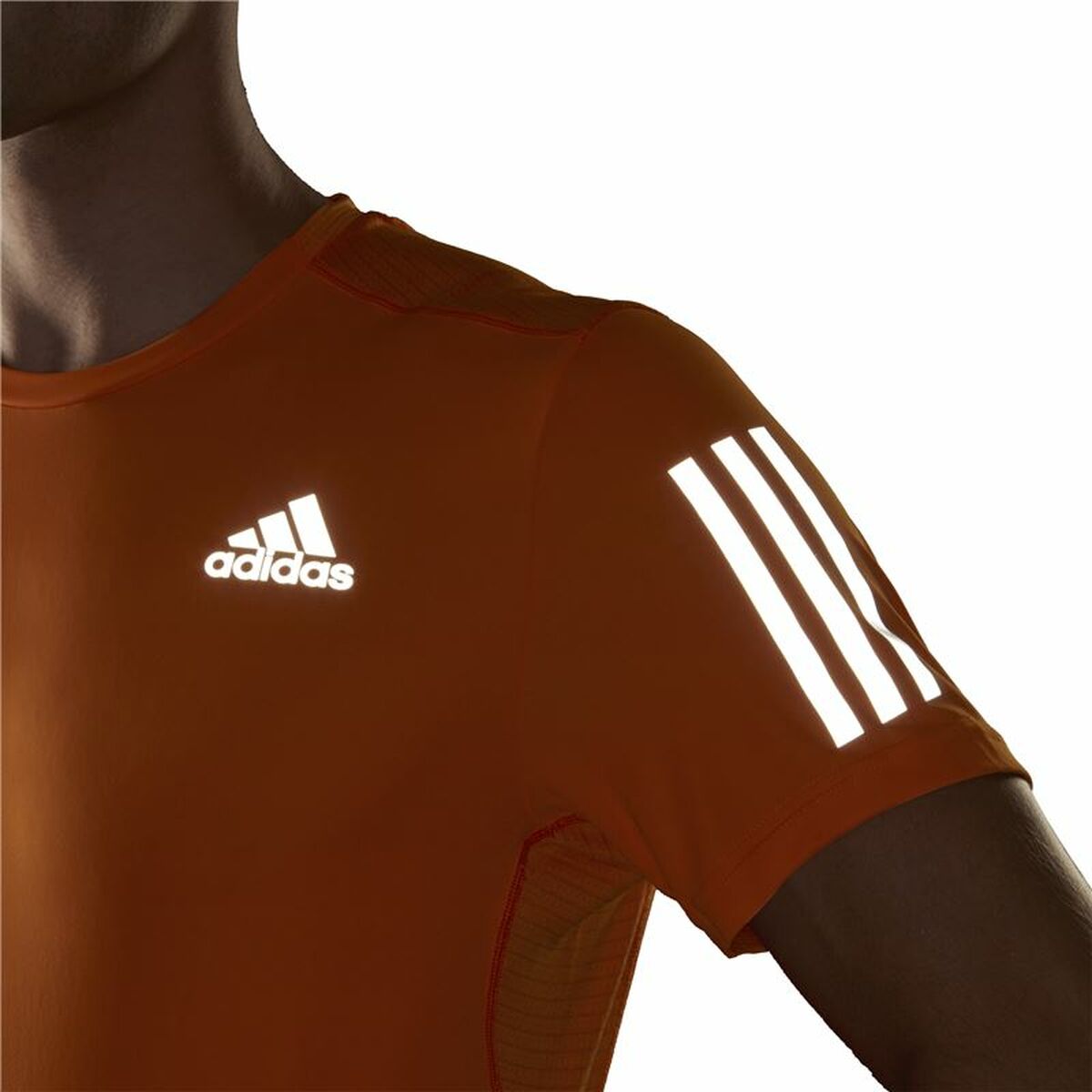 T-shirt med kortärm Herr Adidas Own The Run Orange - 6