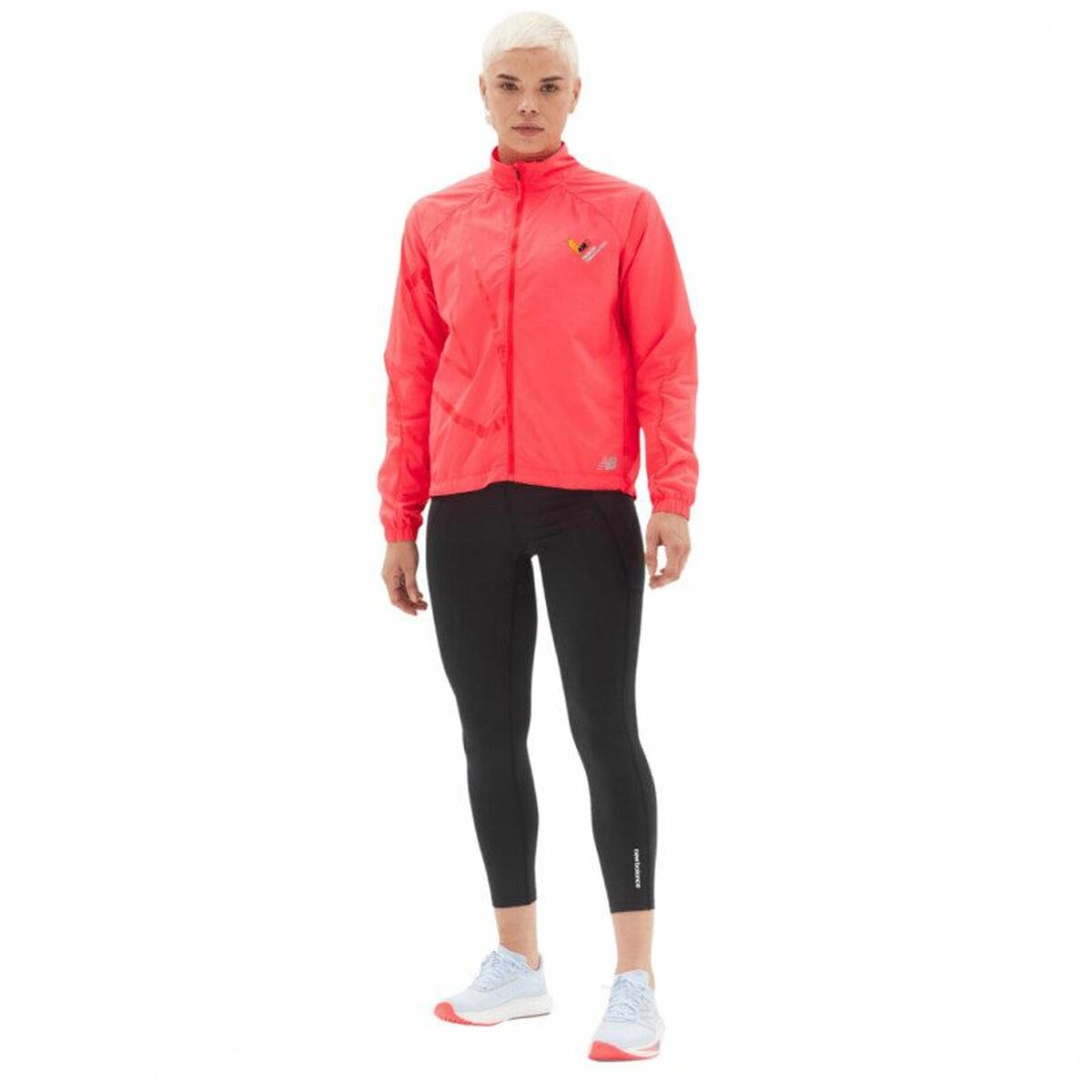 Sportjacka, Dam New Balance  Printed Impact Run Orange - 3