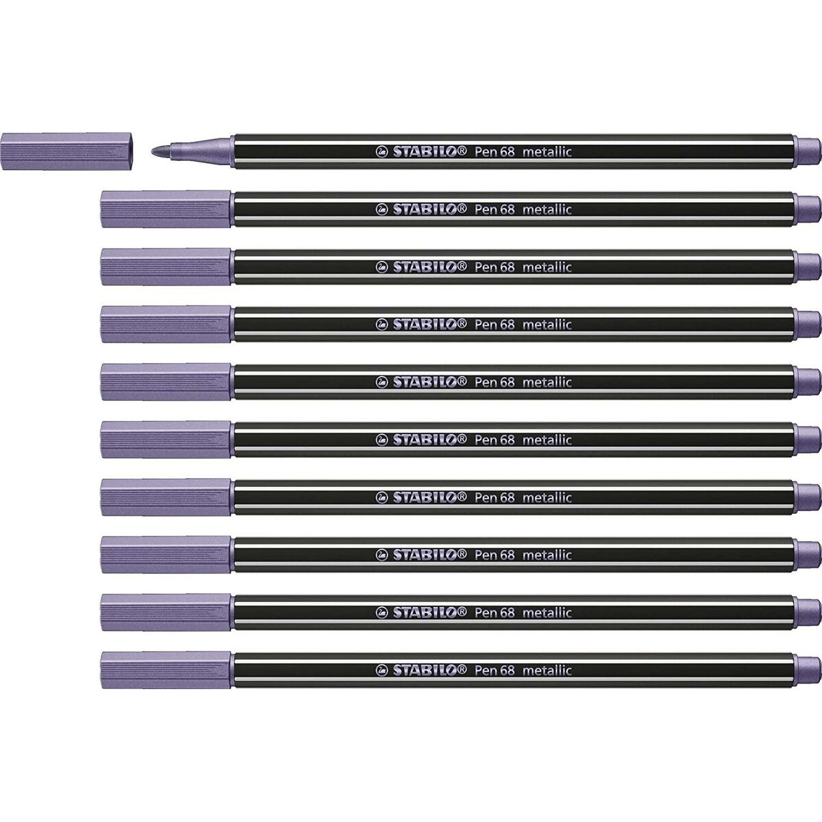 Tuschpennor Stabilo Pen 68 metallic (10 Delar) - 2