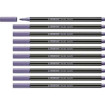 Tuschpennor Stabilo Pen 68 metallic (10 Delar)