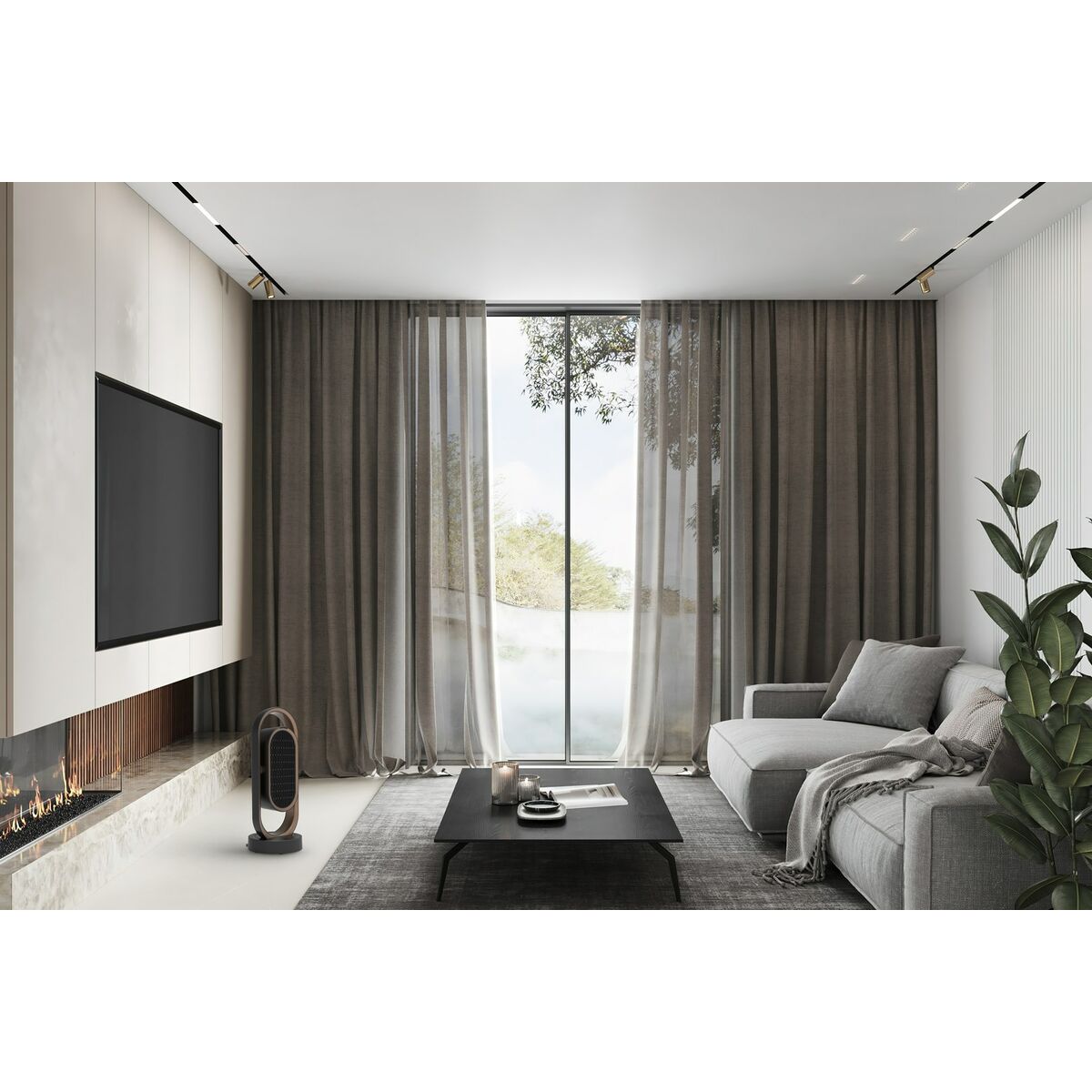 Bärbar värmefläkt Activejet Selected 3D Svart Brons 1800 W - 6
